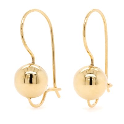 Euro Ball 10mm Gold Earring