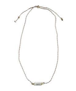 Evil Eye Cord Necklace White