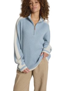 Liora Zip Jumper - Lake / Bisque