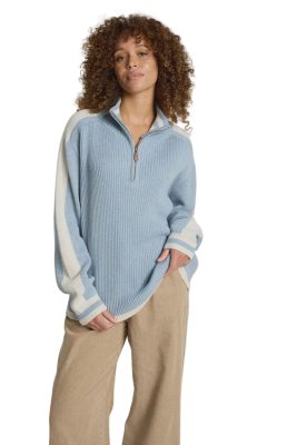 Liora Zip Jumper - Lake / Bisque