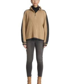 Liora Zip Jumper - Mocha / Char