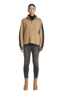 Liora Zip Jumper - Mocha / Char