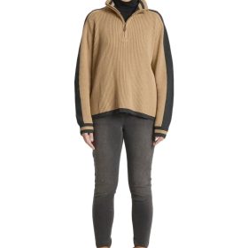 Liora Zip Jumper - Mocha / Char