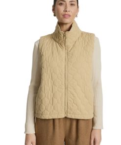 Sansi Quilted Crop Vest / Dune