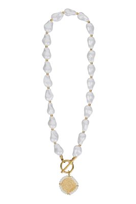 San Necklace / Pearl Coin
