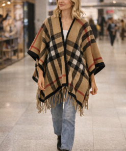 Winter Check Poncho