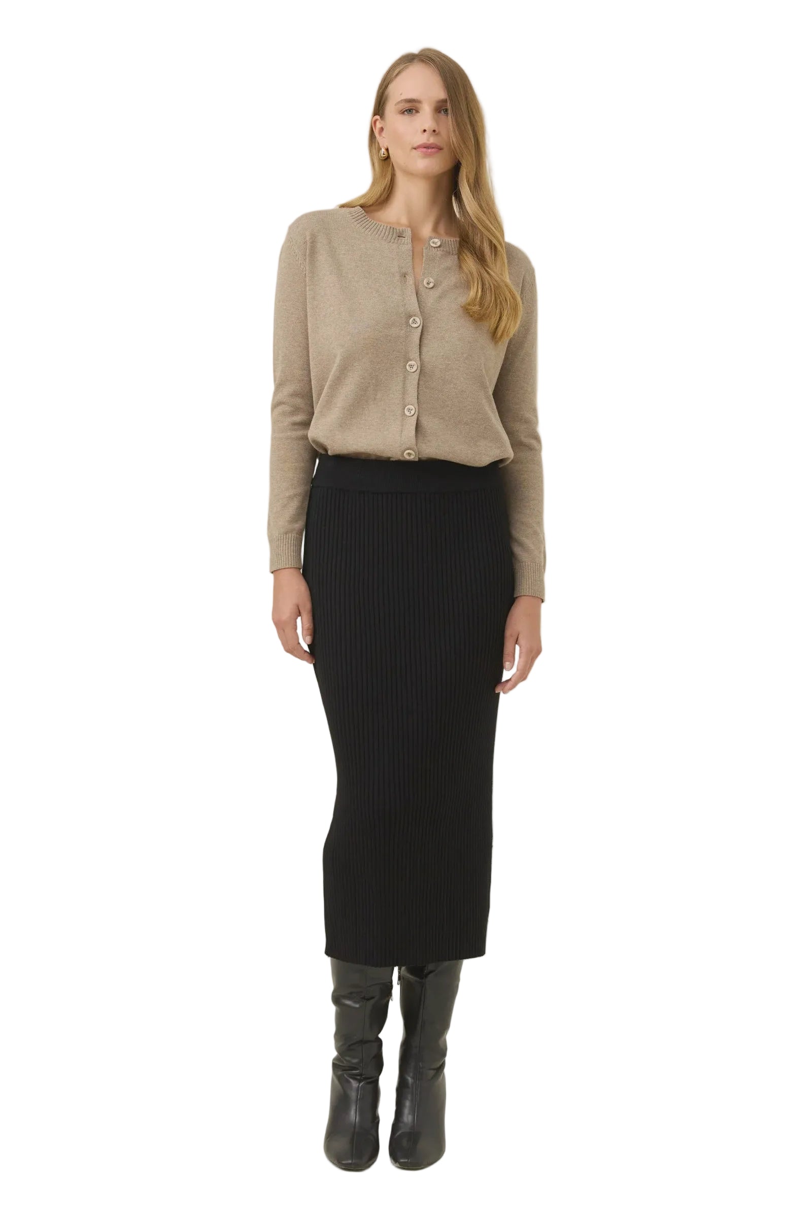 Juno Knit Skirt / Onyx