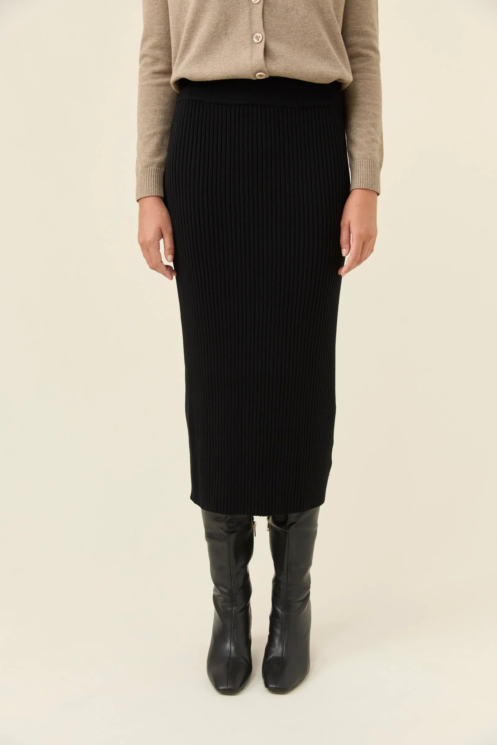 Juno Knit Skirt / Onyx - Image 2
