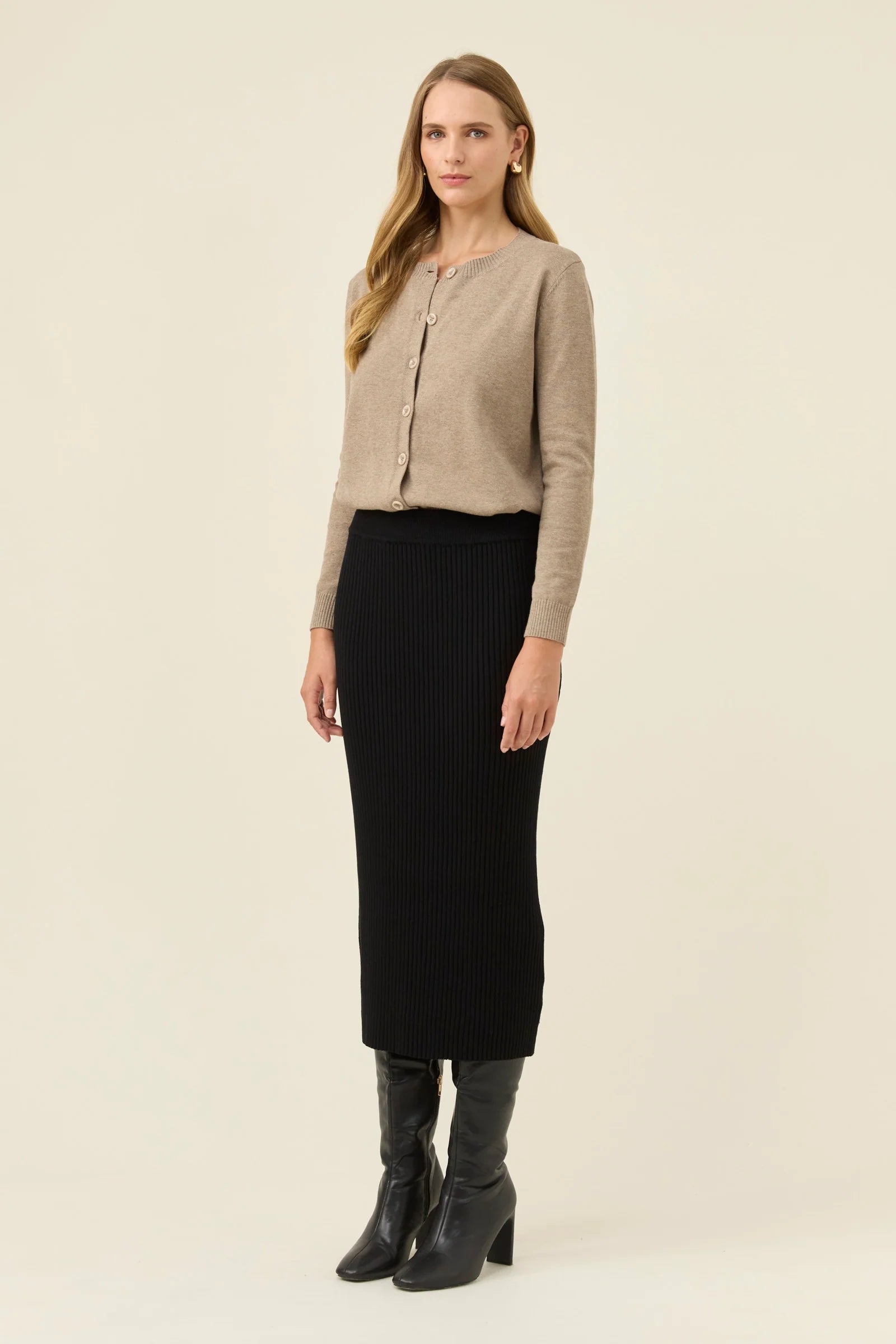 Juno Knit Skirt / Onyx - Image 3