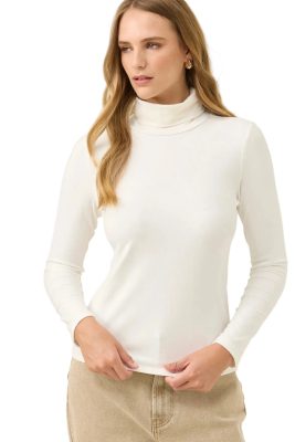 Naria Roll Neck Top / Ivory