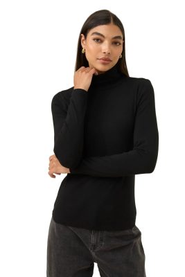 Naria Roll Neck Top / Onyx