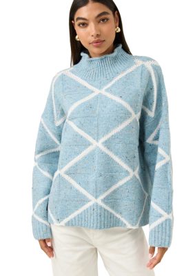 Mckenna Diamond Jumper / Ice Blue