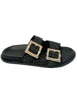 Ease Shoe Black Raffia