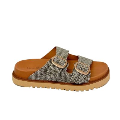 Avery Shoe Khaki Raffia
