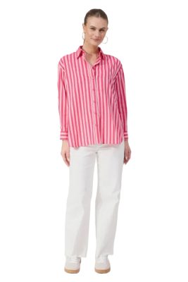 Monterosa Stripe Shirt / Hot Pink