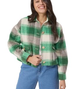 Fargo Cropped Jacket / Green