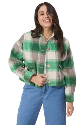 Fargo Cropped Jacket / Green