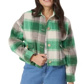 Fargo Cropped Jacket / Green