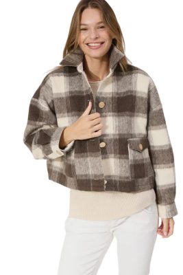 Fargo Cropped Jacket / Brown