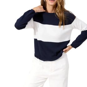 Savoie Stripe Jumper Navy
