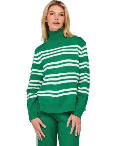 Zena Jumper Green Stripe