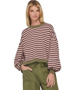 Guru Sweater Dusty Pink Stripe