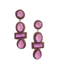 Dolly Pink Gem Earring