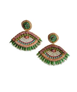 Beaded Evil Eye Earring