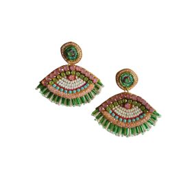 Beaded Evil Eye Earring