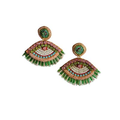 Beaded Evil Eye Earring