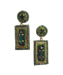 Jayne Gem Earring Green