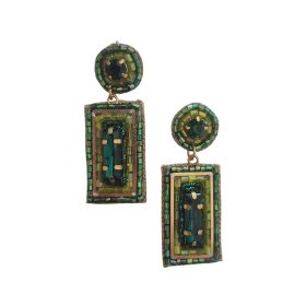 Jayne Gem Earring Green