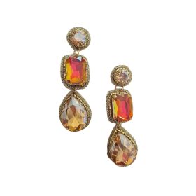 Amber Gem Earring