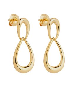 Vivante Yellow Gold Drops Grande Earrings