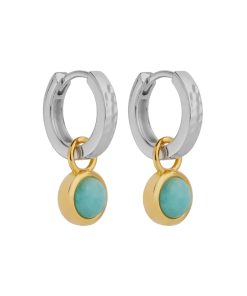 Solace Two-Tone Amazonite Huggie Earring