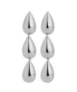 Liora Triple Drop Stud Earring Silver