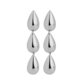 Liora Triple Drop Stud Earring Silver