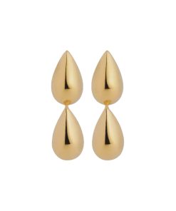 Liora Double Stud Earring Yellow Gold