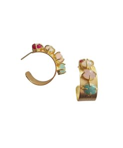 Jules Gemstone Hoop Earring