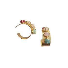 Jules Gemstone Hoop Earring
