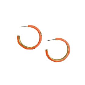 Pamela Enamel Hoop Earring Orange