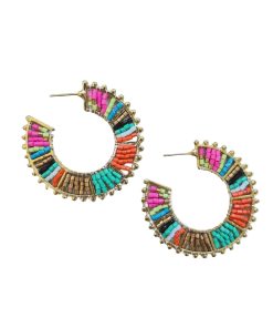 Kya Beaded Hoop Earring