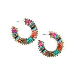 Kya Beaded Hoop Earring