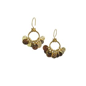 Daisy Gold Disc Drop Earring