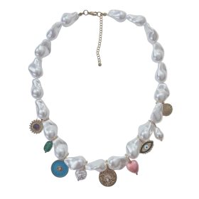 Clementine Pearl Charm Necklace