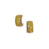 Enamel Hoop Earring Yellow Diamanté