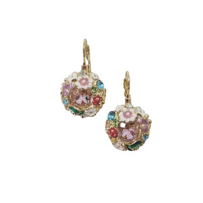 Rose Garden Drop Earring Pink