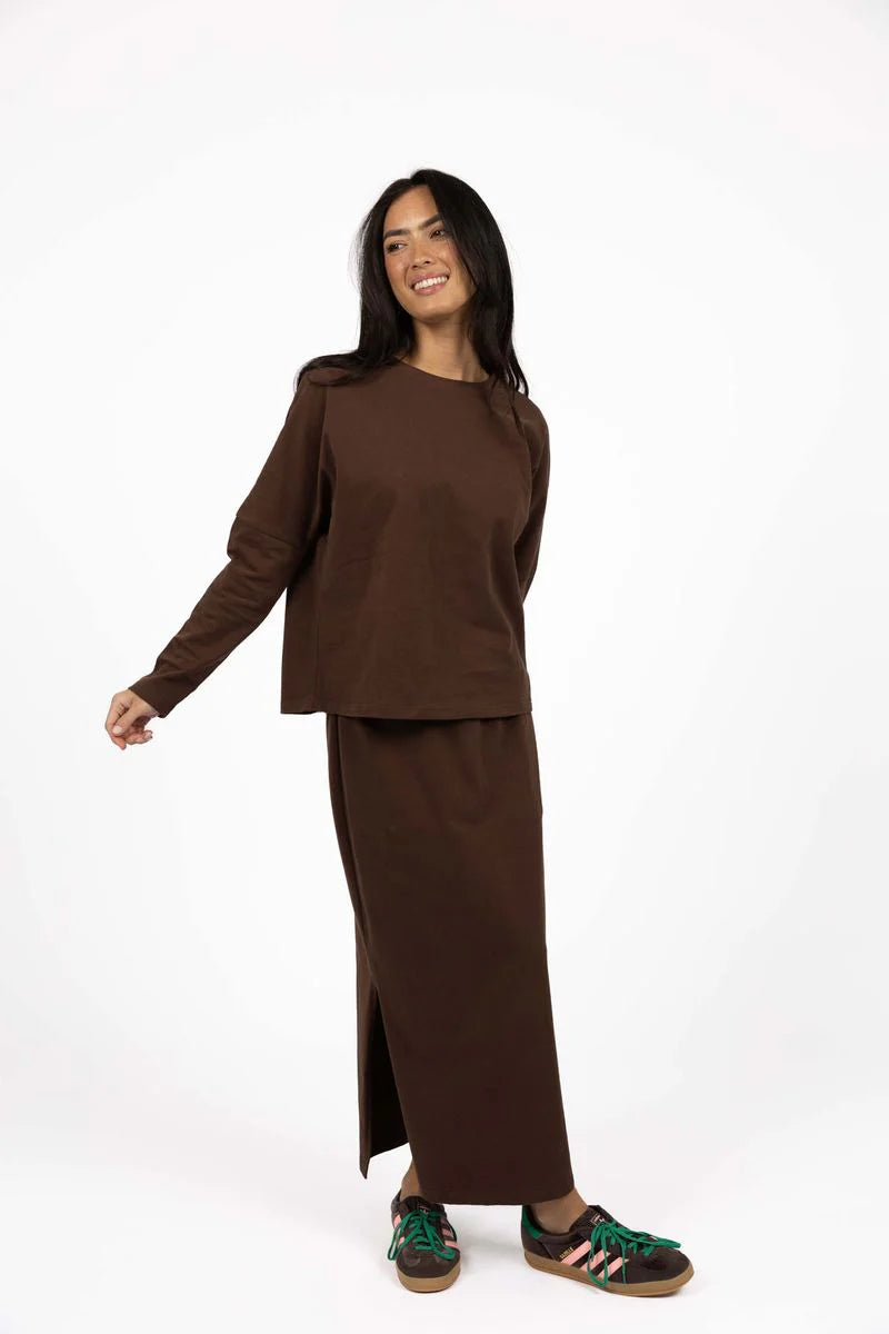 Wildfire Long Sleeve Tee Chocolate - Image 2