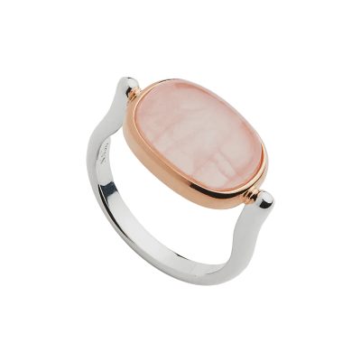 Fleur Rose Gold Rose Quartz Ring