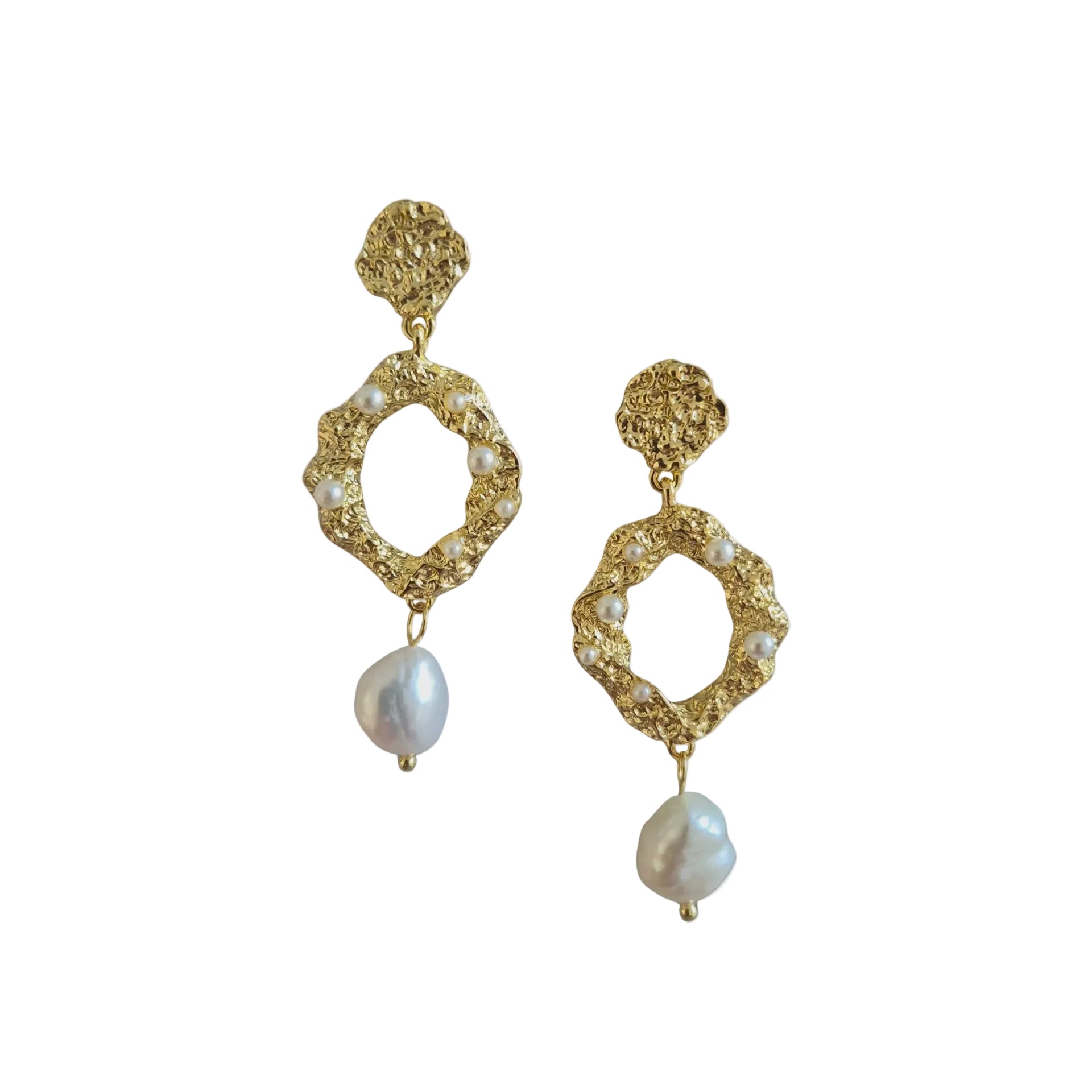 Eve Gold Pearl Drop Earring
